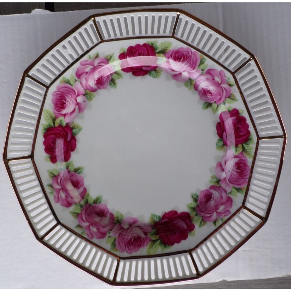 SCHUMANN Arzberg Bavaria Germany US Zone "Melrose" 11" Reticulated Plate